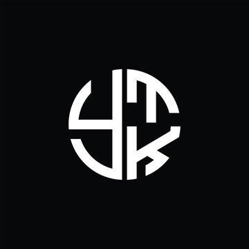 YTK logo YTK icon YTK vector YTK monogram YTK letter YTK minimalist YTK Circle YTK flat Unique modern flat abstract logo design.