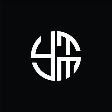 YTM logo YTM icon YTM vector YTM monogram YTM letter YTM minimalist YTM Circle YTM flat Unique modern flat abstract logo design.