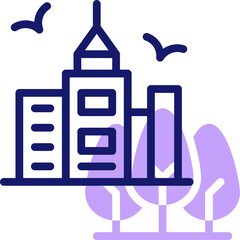 city illustration on a white background  