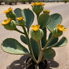 PNG Eastern prickly pear cactus plant.