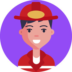 Fireman wearing helmet and uniform, ready for emergency response.