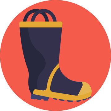 Firefighter Boot: A durable, protective boot worn by firefighters to shield feet from heat, sharp objects, and hazardous materials during emergencies.