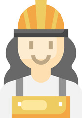 construction worker illustration on a white background     