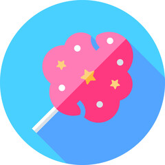 cotton candy illustration on a white background     