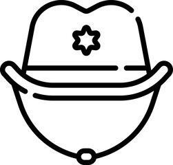 cowboy hat illustration on a white background     