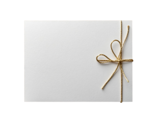 Postcard mockup on transparent background.