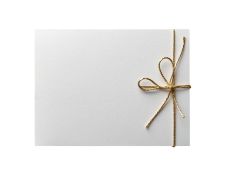 Postcard mockup on transparent background.