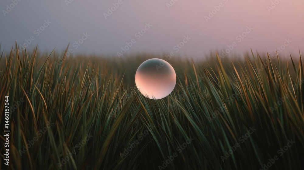 Poster close-up of a field of tall grass. the grass is a vibrant green color and appears to be swaying in t