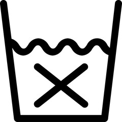 do not wash illustration on a white background    