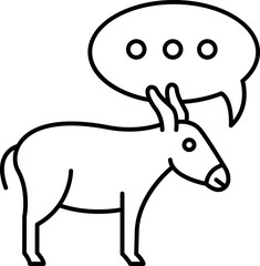donkey illustration on a white background    