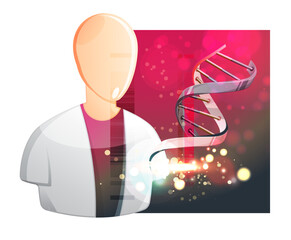 Genetics Research Abstract Illustration