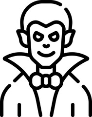 dracula illustration on a white background     