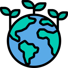 ecology illustration on a white background    