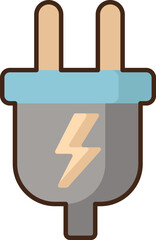 electricity illustration on a white background     