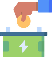 energy saving illustration on a white background     