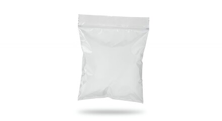 Naklejka premium Clear plastic zipper bag with white product