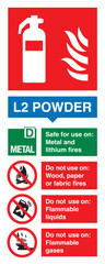L2 Dry Powder Fire Safety Sign - Industrial Use Only