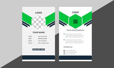 modern id card design template