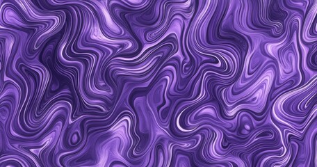 Abstract swirling purple and white marbled design