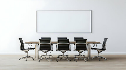 Fototapeta premium Modern Empty Meeting Room With Blank Board