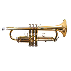 Trumpet isolated on transparent background.