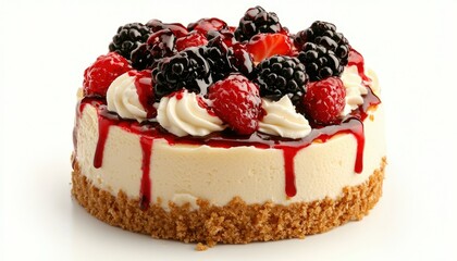 Delicious fruit cheesecake