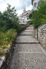Stone Pathway to Church Tower