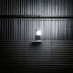 Abandoned Factory Facade with Symmetry