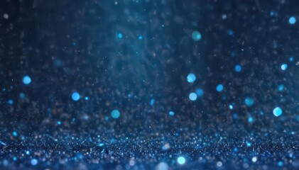 Fototapeta premium Abstract blue bokeh, shimmering glitter texture , image, luxurious