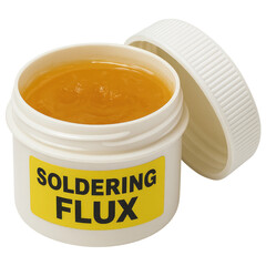Soldering Flux in a White Jar Electronics Repair Supplies Close up