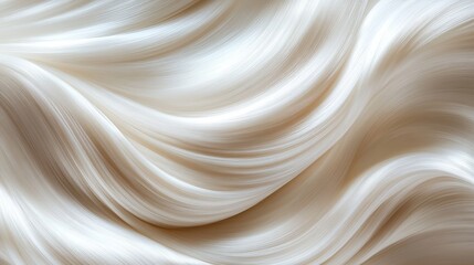 Fototapeta premium Elegant, flowing white fabric texture close-up.