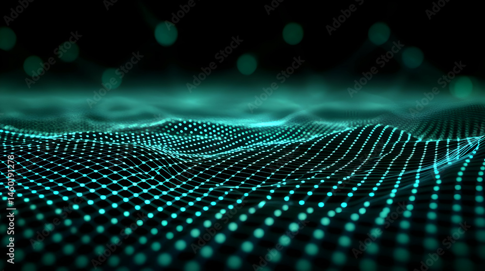Aufkleber abstract futuristic technology digital network pattern