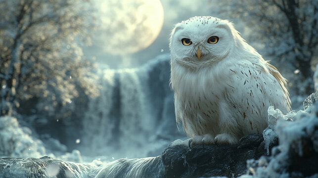great horned owl in flight - Powered by Adobe