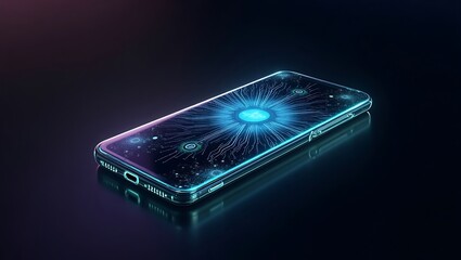 Futuristic Smartphone Design Concept Displaying Advanced Technology Interface