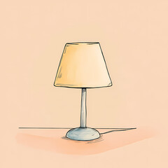 Simple Cartoon of a Lamp