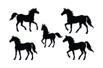 Horse Silhouettes Bundle Vector Art Design