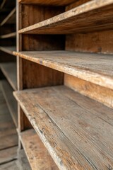 Antique Wooden Shelving Unit