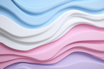 Obraz premium Minimalist abstract gradient waves in soft pastel colors create fluid shapes, showcasing modern smooth design with high-resolution quality for artistic and creative applications