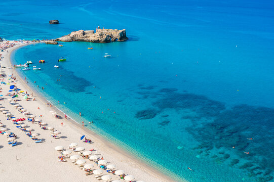 Spiaggia di Riaci - paradise beach and coast scenery at Santa Domenica,  travel destination in Italy