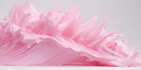 Delicate pink brushstroke, soft texture, white background, illustration, beauty, subtle