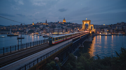 Metro Bridge view over Golden Horn in Istanbul