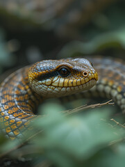 Obraz premium Portrait of a South American Rattlesnake