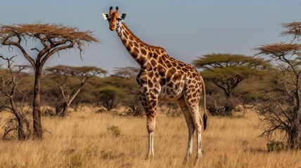 Fototapeta premium Giraffe in African Savanna (1)