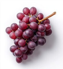 Fototapeta premium red grapes on a white background