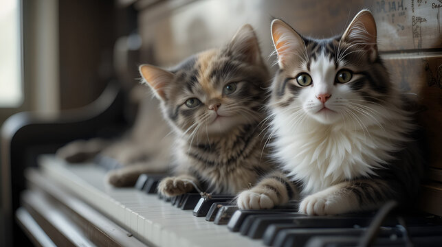 Gatti fotografati in primo piano