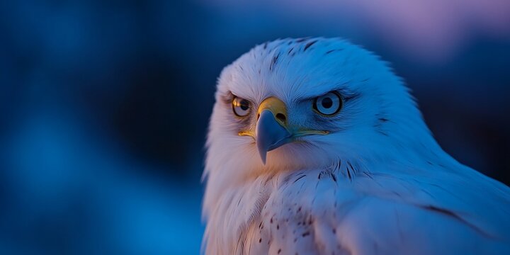 Sharp-eyed eagle staring piercingly into the distance, a symbol of freedom