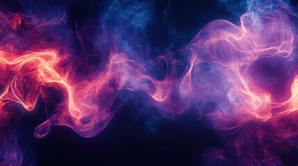 Obraz premium Abstract smoke swirls in vibrant colors