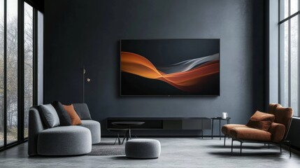 Dynamic Poster Advertising Mockup features striking visuals and balanced composition to create impactful brand messaging in a photo stock concept with empty space