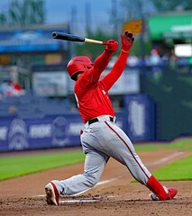 baseball player in red