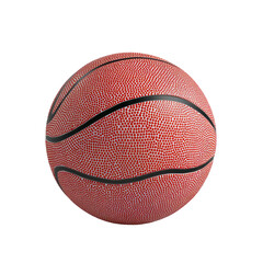 Fototapeta premium Classic red basketball isolated on perfect for sports designs and team on transparent background 3d